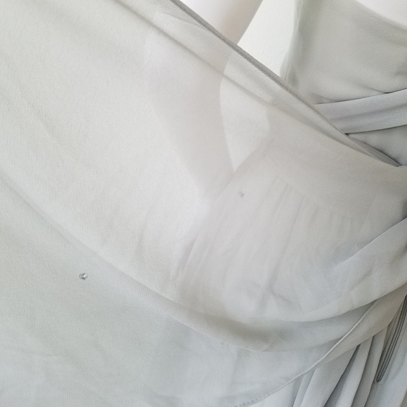 BIRDY Grey Christina Convertible Tullie Silver Maxi Prom Dress Women's Size XS - Picture 14 of 14
